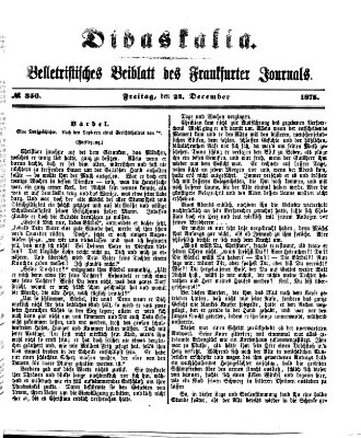 Didaskalia Freitag 24. Dezember 1875