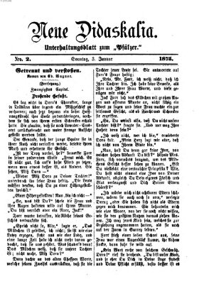 Neue Didaskalia (Pfälzer) Sonntag 3. Januar 1875