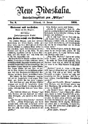 Neue Didaskalia (Pfälzer) Mittwoch 13. Januar 1875