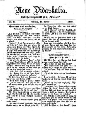 Neue Didaskalia (Pfälzer) Sonntag 24. Januar 1875