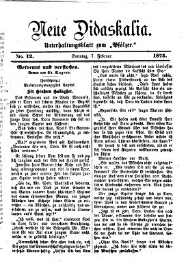 Neue Didaskalia (Pfälzer) Sonntag 7. Februar 1875