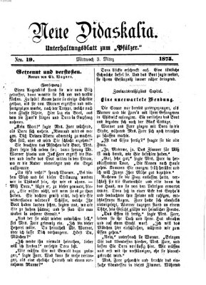 Neue Didaskalia (Pfälzer) Mittwoch 3. März 1875