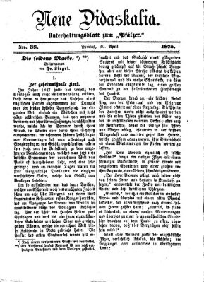 Neue Didaskalia (Pfälzer) Freitag 30. April 1875