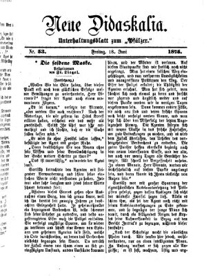 Neue Didaskalia (Pfälzer) Freitag 18. Juni 1875