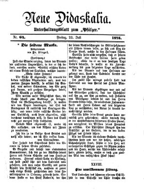 Neue Didaskalia (Pfälzer) Freitag 23. Juli 1875