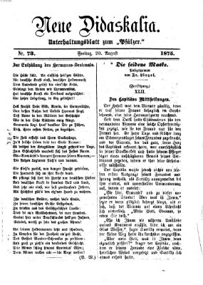 Neue Didaskalia (Pfälzer) Freitag 20. August 1875