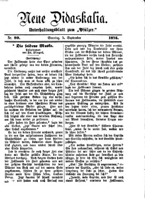 Neue Didaskalia (Pfälzer) Sonntag 5. September 1875