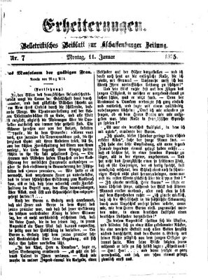 Erheiterungen (Aschaffenburger Zeitung) Montag 11. Januar 1875