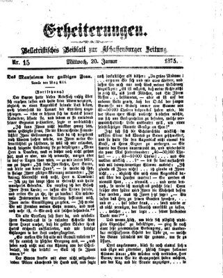 Erheiterungen (Aschaffenburger Zeitung) Mittwoch 20. Januar 1875