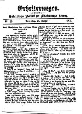 Erheiterungen (Aschaffenburger Zeitung) Donnerstag 21. Januar 1875