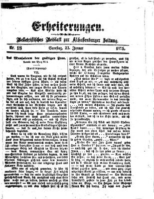 Erheiterungen (Aschaffenburger Zeitung) Samstag 23. Januar 1875