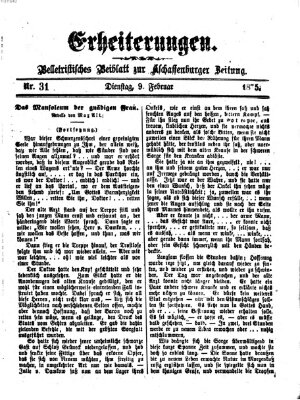 Erheiterungen (Aschaffenburger Zeitung) Dienstag 9. Februar 1875