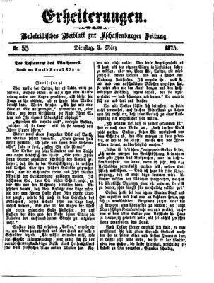 Erheiterungen (Aschaffenburger Zeitung) Dienstag 9. März 1875