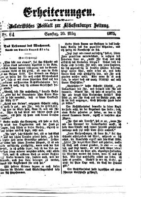 Erheiterungen (Aschaffenburger Zeitung) Samstag 20. März 1875