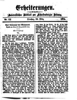 Erheiterungen (Aschaffenburger Zeitung) Dienstag 23. März 1875