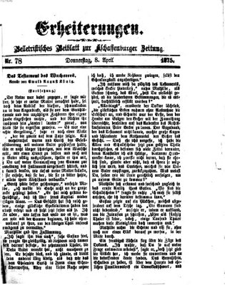 Erheiterungen (Aschaffenburger Zeitung) Donnerstag 8. April 1875