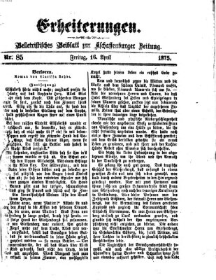 Erheiterungen (Aschaffenburger Zeitung) Freitag 16. April 1875