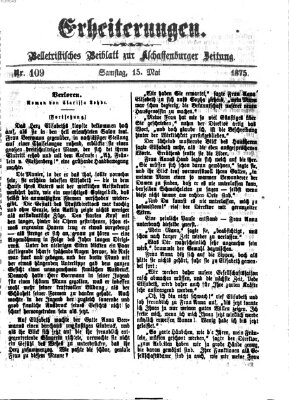 Erheiterungen (Aschaffenburger Zeitung) Samstag 15. Mai 1875