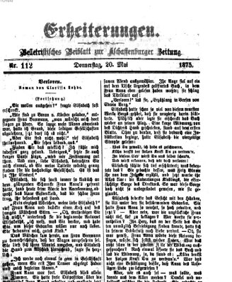 Erheiterungen (Aschaffenburger Zeitung) Donnerstag 20. Mai 1875