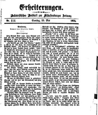 Erheiterungen (Aschaffenburger Zeitung) Samstag 22. Mai 1875