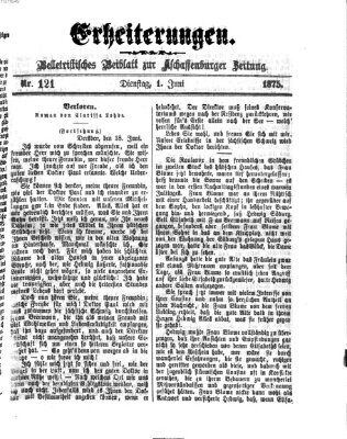 Erheiterungen (Aschaffenburger Zeitung) Dienstag 1. Juni 1875