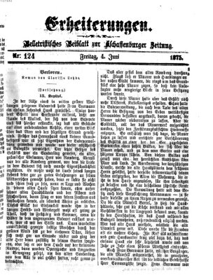 Erheiterungen (Aschaffenburger Zeitung) Freitag 4. Juni 1875