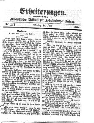 Erheiterungen (Aschaffenburger Zeitung) Montag 14. Juni 1875