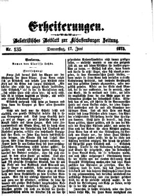 Erheiterungen (Aschaffenburger Zeitung) Donnerstag 17. Juni 1875