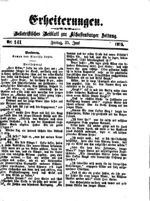 Erheiterungen (Aschaffenburger Zeitung) Freitag 25. Juni 1875