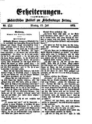 Erheiterungen (Aschaffenburger Zeitung) Montag 12. Juli 1875