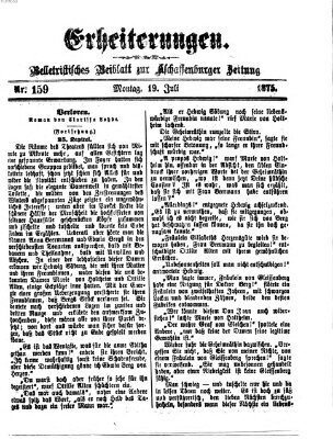 Erheiterungen (Aschaffenburger Zeitung) Montag 19. Juli 1875