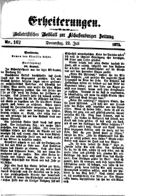 Erheiterungen (Aschaffenburger Zeitung) Donnerstag 22. Juli 1875