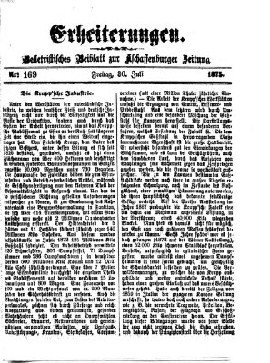 Erheiterungen (Aschaffenburger Zeitung) Freitag 30. Juli 1875