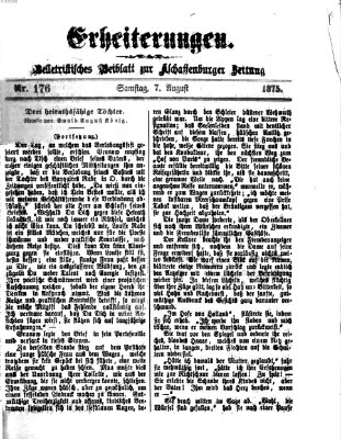 Erheiterungen (Aschaffenburger Zeitung) Samstag 7. August 1875