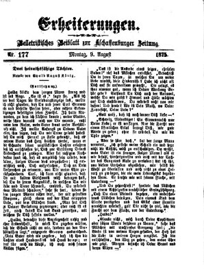 Erheiterungen (Aschaffenburger Zeitung) Montag 9. August 1875