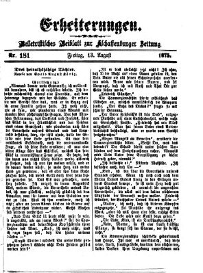 Erheiterungen (Aschaffenburger Zeitung) Freitag 13. August 1875