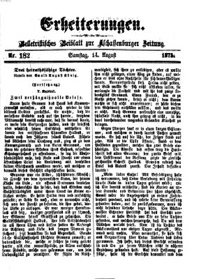 Erheiterungen (Aschaffenburger Zeitung) Samstag 14. August 1875