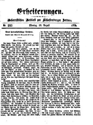 Erheiterungen (Aschaffenburger Zeitung) Montag 16. August 1875