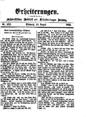 Erheiterungen (Aschaffenburger Zeitung) Mittwoch 18. August 1875