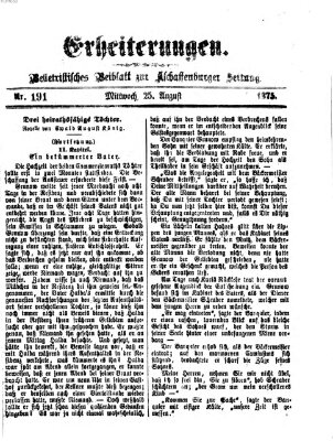 Erheiterungen (Aschaffenburger Zeitung) Mittwoch 25. August 1875