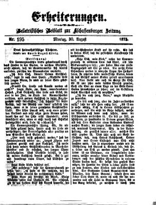 Erheiterungen (Aschaffenburger Zeitung) Montag 30. August 1875