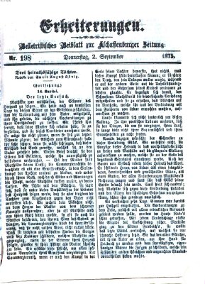 Erheiterungen (Aschaffenburger Zeitung) Donnerstag 2. September 1875