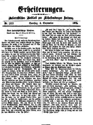 Erheiterungen (Aschaffenburger Zeitung) Samstag 4. September 1875