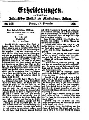 Erheiterungen (Aschaffenburger Zeitung) Montag 13. September 1875