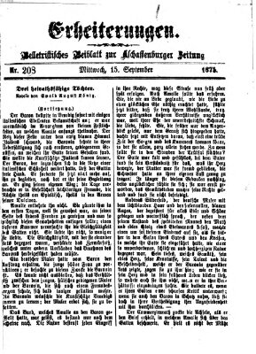 Erheiterungen (Aschaffenburger Zeitung) Mittwoch 15. September 1875