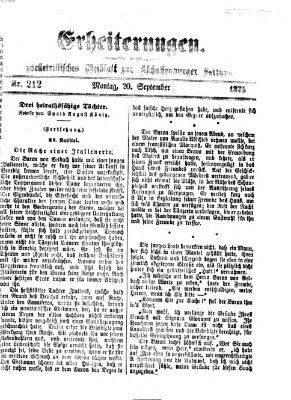 Erheiterungen (Aschaffenburger Zeitung) Montag 20. September 1875