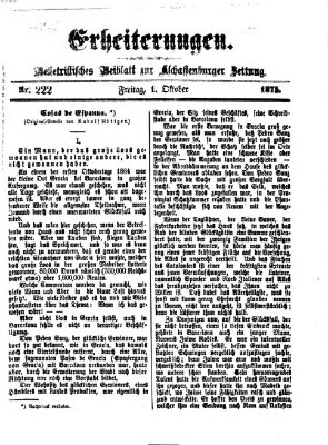 Erheiterungen (Aschaffenburger Zeitung) Freitag 1. Oktober 1875