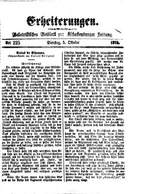 Erheiterungen (Aschaffenburger Zeitung) Dienstag 5. Oktober 1875