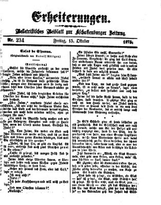 Erheiterungen (Aschaffenburger Zeitung) Freitag 15. Oktober 1875