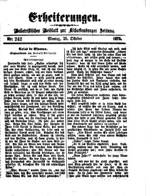 Erheiterungen (Aschaffenburger Zeitung) Montag 25. Oktober 1875